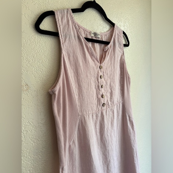 Terzo Millennio Sleeveless Pink Linen Dress - Picture 3 of 8